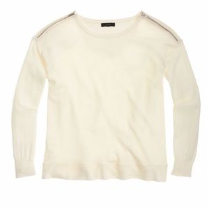 J. Crew merino wool zip shoulder sweater